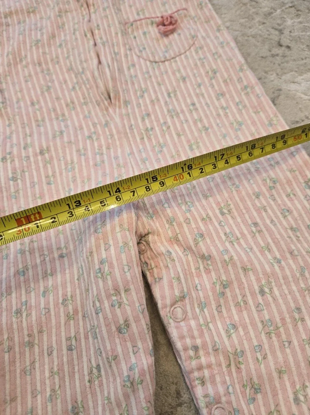 Carter's Vintage 1980s Pastel Pink Zip Up Pants Romper